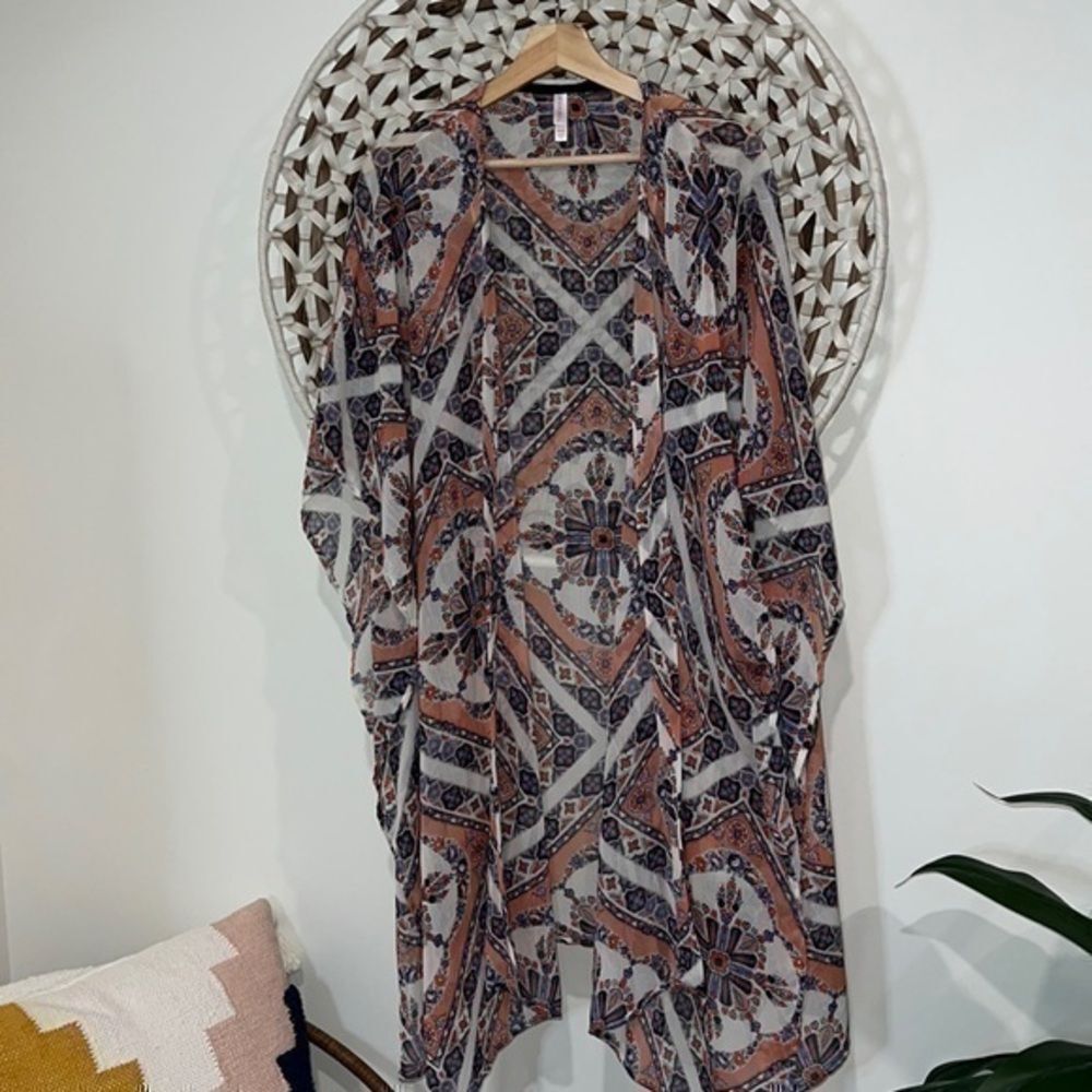 Xhiliration orange and blue tunic size xsmall/ small like brand new